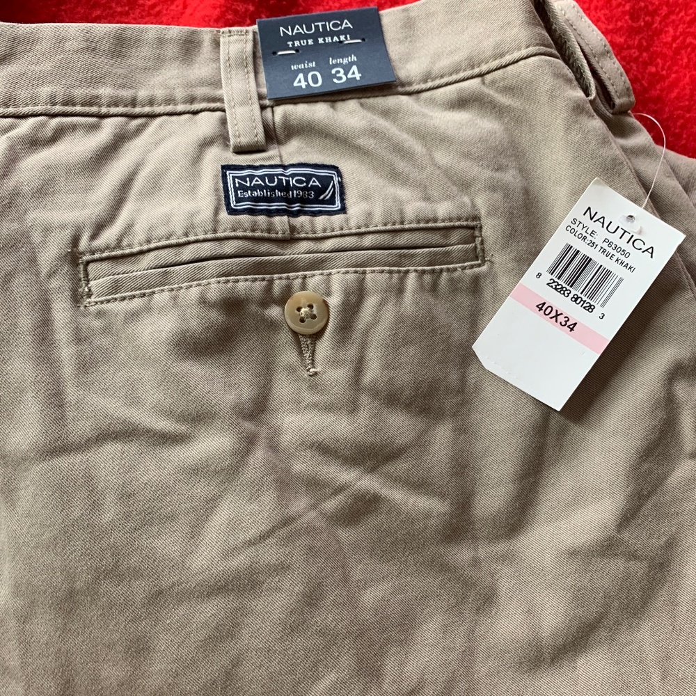 New Mens Nautica khaki